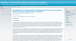 Desktop Screenshot of centerofsocialandeconomicstudies.wordpress.com