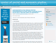 Tablet Screenshot of centerofsocialandeconomicstudies.wordpress.com