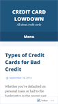 Mobile Screenshot of creditcardlowdown.wordpress.com