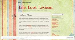 Desktop Screenshot of lifelovelexicon.wordpress.com