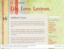 Tablet Screenshot of lifelovelexicon.wordpress.com