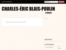 Tablet Screenshot of charlesericblaispoulin.wordpress.com