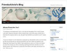 Tablet Screenshot of friendsofchrist.wordpress.com