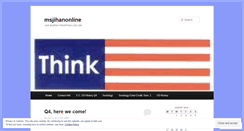 Desktop Screenshot of msjihanonline.wordpress.com
