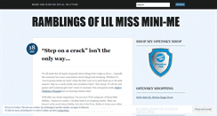 Desktop Screenshot of lilmissminime.wordpress.com