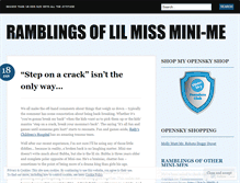 Tablet Screenshot of lilmissminime.wordpress.com