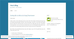 Desktop Screenshot of haunguyen90.wordpress.com