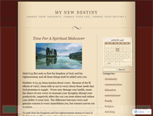 Tablet Screenshot of mynewdestiny.wordpress.com