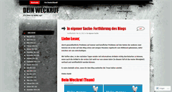 Desktop Screenshot of deinweckruf.wordpress.com