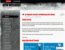 Tablet Screenshot of deinweckruf.wordpress.com