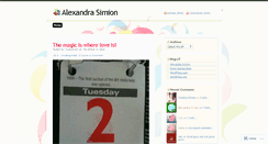 Desktop Screenshot of alecsandrasimion.wordpress.com