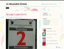 Tablet Screenshot of alecsandrasimion.wordpress.com