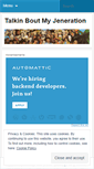 Mobile Screenshot of myjeneration.wordpress.com