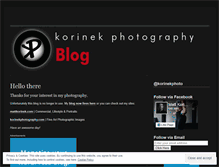 Tablet Screenshot of korinekphotography.wordpress.com