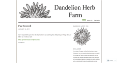 Desktop Screenshot of dandelionherbfarm.wordpress.com