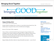 Tablet Screenshot of bringinggoodtogether.wordpress.com