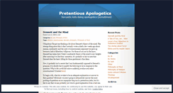 Desktop Screenshot of pretentiousapologetics.wordpress.com