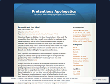 Tablet Screenshot of pretentiousapologetics.wordpress.com