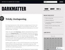 Tablet Screenshot of darkmatterblog.wordpress.com