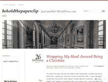 Tablet Screenshot of beholdthepaperclip.wordpress.com