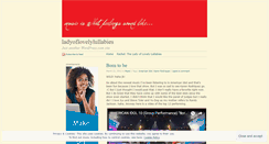 Desktop Screenshot of ladyoflovelylullabies.wordpress.com