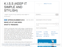 Tablet Screenshot of keepitsimplestyles.wordpress.com