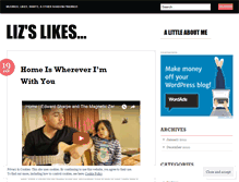 Tablet Screenshot of lizslikes.wordpress.com