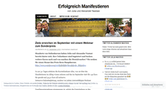 Desktop Screenshot of manifestieren.wordpress.com