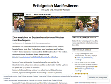 Tablet Screenshot of manifestieren.wordpress.com