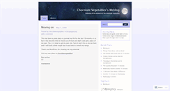 Desktop Screenshot of chocolatevegetables.wordpress.com