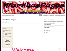 Tablet Screenshot of marthaspages.wordpress.com