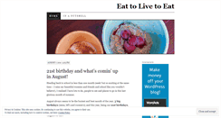 Desktop Screenshot of eattolivetoeat.wordpress.com