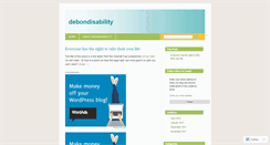 Desktop Screenshot of debondisability.wordpress.com