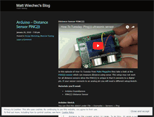 Tablet Screenshot of mattwiechec.wordpress.com