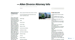 Desktop Screenshot of allendivorceattorney.wordpress.com