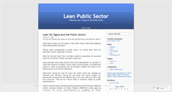 Desktop Screenshot of leanpublicsector.wordpress.com