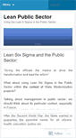 Mobile Screenshot of leanpublicsector.wordpress.com