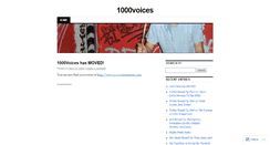 Desktop Screenshot of 1000voices.wordpress.com