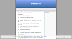 Desktop Screenshot of ematerials.wordpress.com