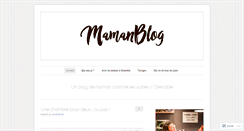 Desktop Screenshot of mamanblog.wordpress.com