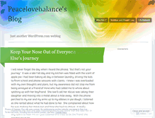 Tablet Screenshot of peacelovebalance.wordpress.com