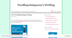 Desktop Screenshot of needlepointqueen.wordpress.com