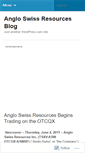 Mobile Screenshot of angloswissresources.wordpress.com