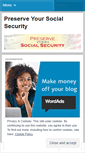 Mobile Screenshot of preserveyoursocialsecurity.wordpress.com