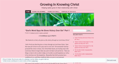 Desktop Screenshot of growinginknowingchrist.wordpress.com