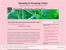 Tablet Screenshot of growinginknowingchrist.wordpress.com