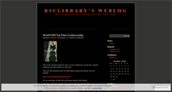 Desktop Screenshot of bsclibrary.wordpress.com