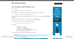 Desktop Screenshot of mysoftwarenotes.wordpress.com