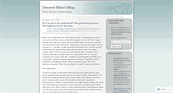 Desktop Screenshot of deseretskin.wordpress.com