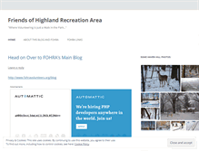 Tablet Screenshot of friendsofhighlandrec.wordpress.com